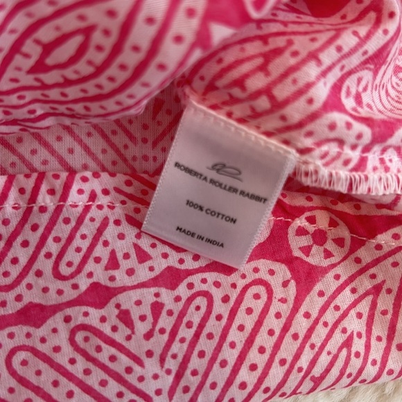 Roberta Roller Rabbit Pink/White Crochet Trim Top - Picture 7 of 7